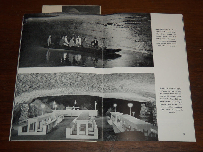 1951 MAMMOTH CAVE NATIONAL PARK PICTORIAL STUDY BOOK - KENTUCKY - K 1189
