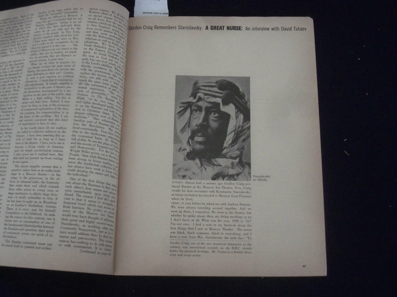 1962 APRIL THEATRE ARTS MAGAZINE - RUSSIAN THEATRE - STANISLAVSKY - ST 6831