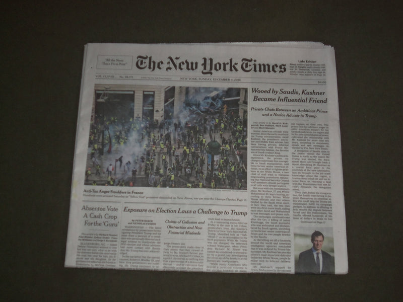 2018 DECEMBER 9 NEW YORK TIMES-WOOED BY SAUDIS KUSHNER BECAME INFLUENTIAL FRIEND