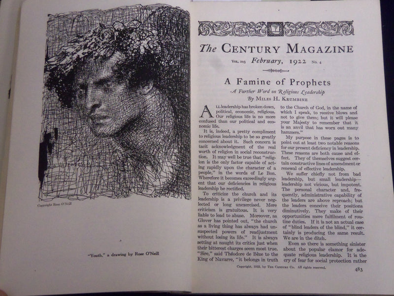 1922 FEBRUARY THE CENTURY MAGAZINE - MAXFIELD PARRISH JELL-O AD - SP 2604