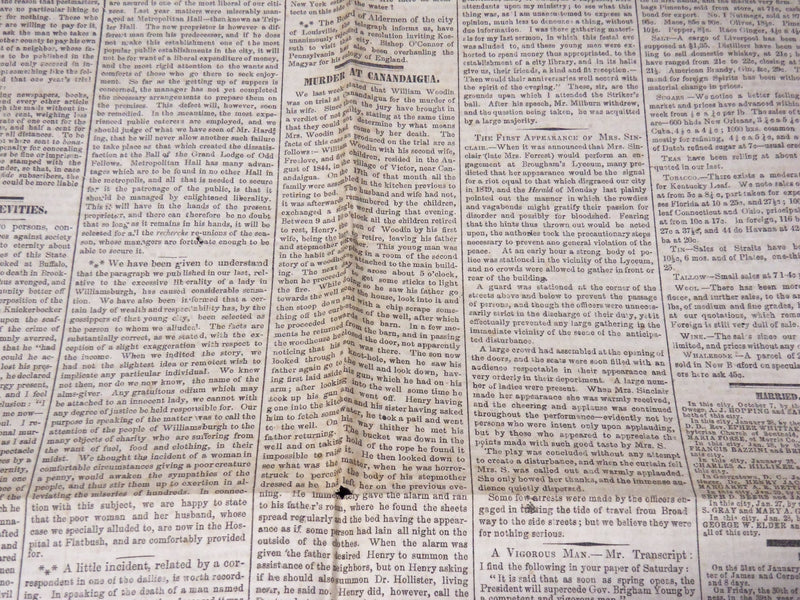 1852 FEBRUARY 7 WEEKLY UNIVERSE NEWSPAPER - NEW YORK - VOL 7 NO. 10 - NP 3879I
