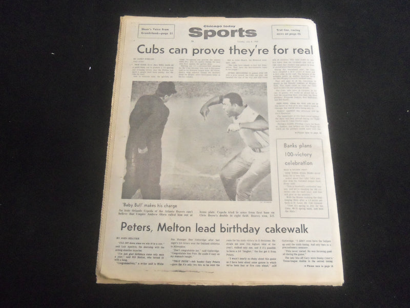 1969 JULY 8 CHICAGO AMERICAN TODAY NEWSPAPER- MOON TRIP PROBLEMS/PERILS- NP 5834