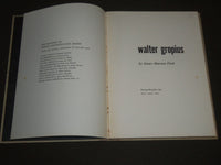 1960 WALTER GROPIUS BY JAMES MARSTON FITCH BOOK - KD 3841