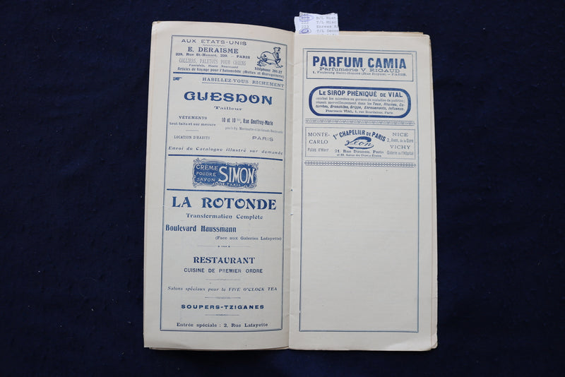 1905 MARCH 12 OLYMPIA THEATRE - LES FRERES ISOLA - PROGRAM - K 1670