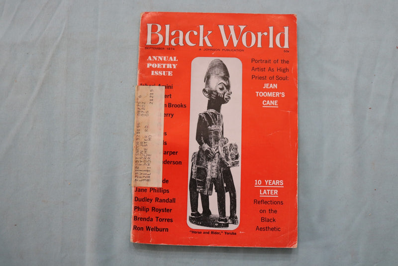 1974 SEPTEMBER BLACK WORLD MAGAZINE - ANNUAL POETRY ISSUE - K 3365