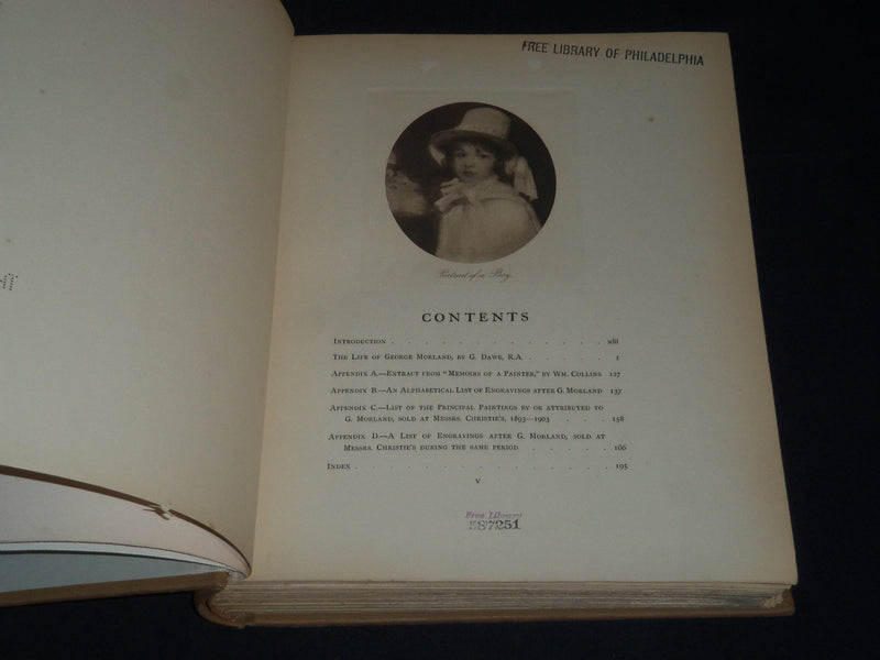 1904 THE LIFE OF GEORGE MORLAND VOLUME BY GEORGE DAWE - NICE ILLUSTRATIONS- Z 42