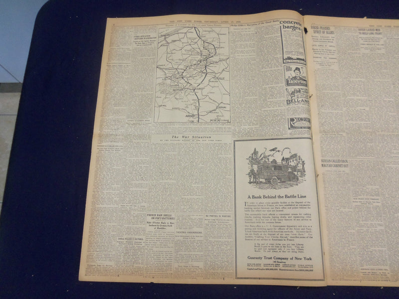 1918 APRIL 18 NEW YORK TIMES - HAIG REGAINS GROUND BUT LOSES IT AGAIN - NT 8224