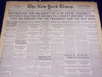 1935 NOV 6 NEW YORK TIMES - REPUBLICANS WIN MAJORITY OF 14 IN STATE - NT 1981