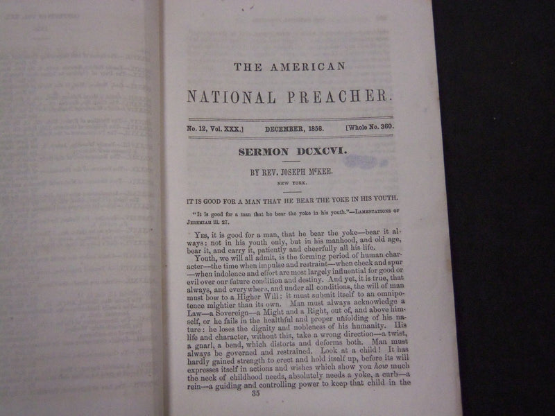 1852-1866 THE AMERICAN NATIONAL PREACHER MAGAZINE LOT OF 4 ISSUES - WR 430