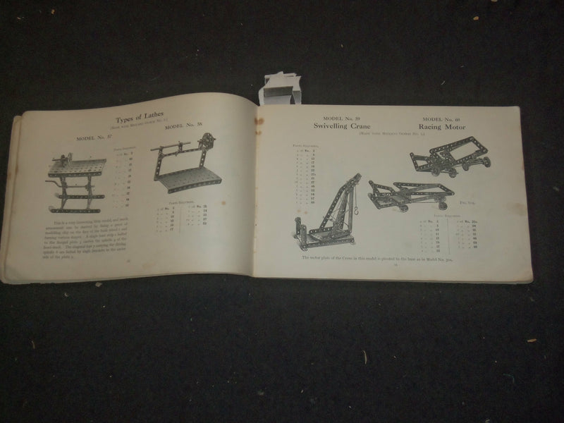 1914 MECCANO MODELS INSTRUCTIONS CATALOG - J 6389
