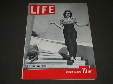 1940 JANUARY 29 LIFE MAGAZINE - LANA TURNER COVER - L 163