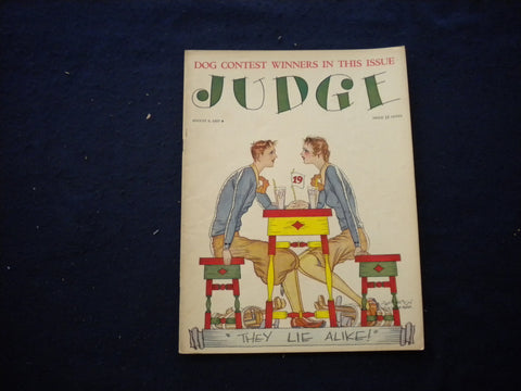 1927 AUGUST 6 JUDGE MAGAZINE - DOG CONTEST WINNERS IN THIS ISSUE - B 436F