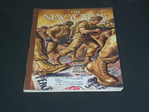 2003 MARCH 31 THE NEW YORKER MAGAZINE - ILLUSTRATED COVER - NY 1977