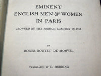 1912 EMINENT ENGLISH MEN & WOMEN IN PARIS 1800-1850 BOOK BY R. MONVEL- KD 2250