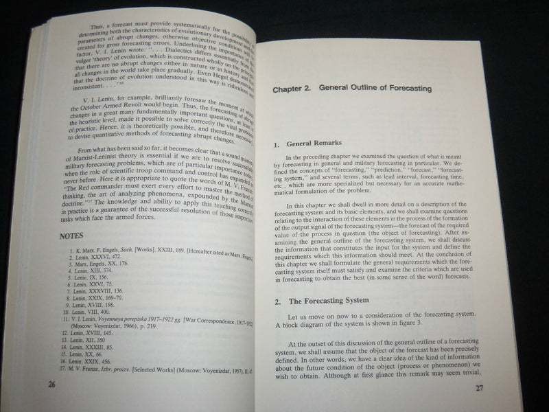 1975 FORECASTING IN MILITARY AFFAIRS A SOVIET VIEW SOFTCOVER BOOK - KD 6837