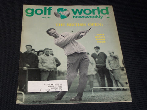 1974 JULY 5 GOLF WORLD NEWSWEEKLY MAGAZINE - TONY LEMA - E 6180