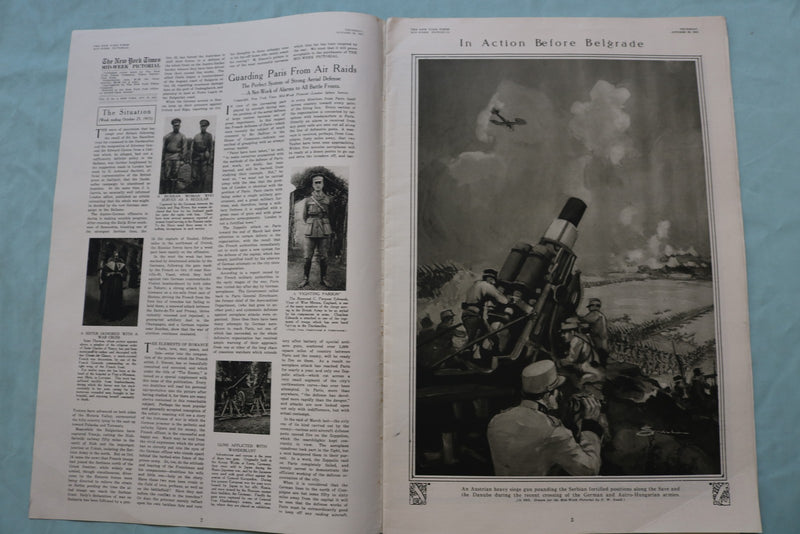 1915 OCTOBER 28 NEW YORK TIMES MID-WEEK PICTORIAL - BULGARIAN BALLOON - NP 9152