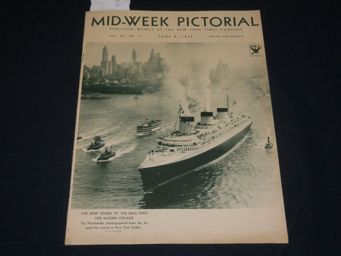 1935 JUNE 8 MID-WEEK PICTORIAL MAGAZINE SECTION - QUEEN MARY - WADLOW - NP 4520