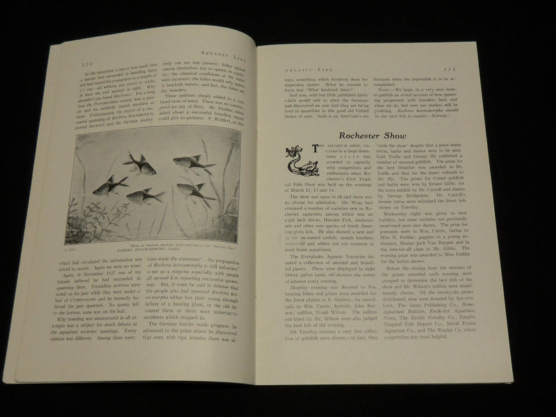 1934 APRIL AQUATIC LIFE MAGAZINE - NEW JERSEY FISH CULTURISTS' SHOW - J 6558