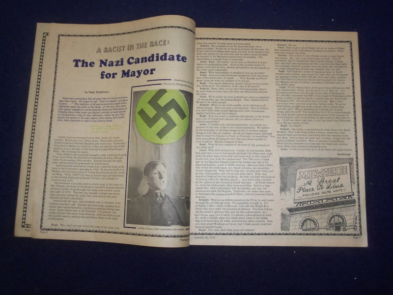 1976 JANUARY 28 BUGLE AMERICAN MAGAZINE - ABBIE HOFFMAN ON THE RUN - J 9433