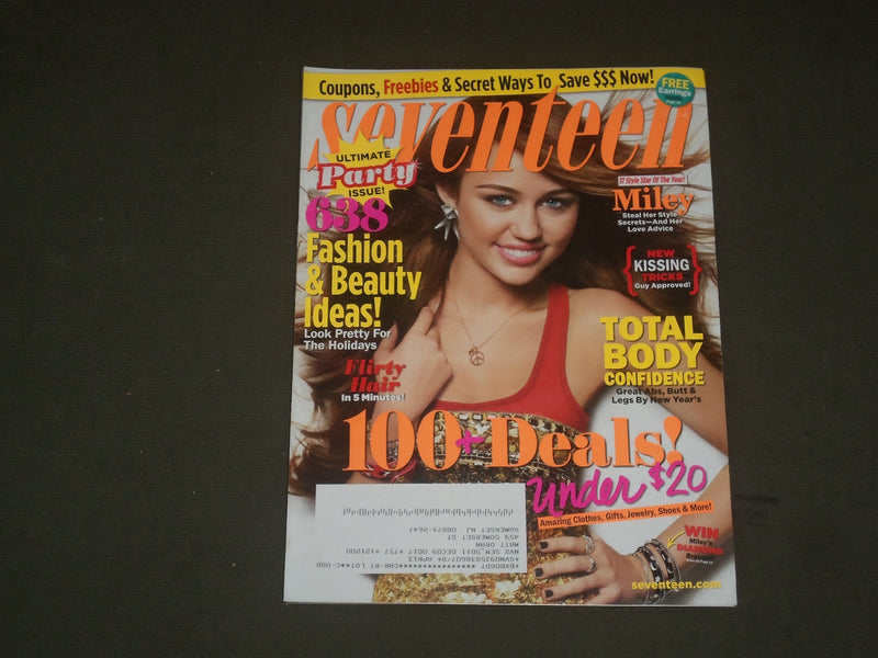 2009 DECEMBER / JANUARY 2010 SEVENTEEN MAGAZINE - MILEY CYRUS COVER - B 1714