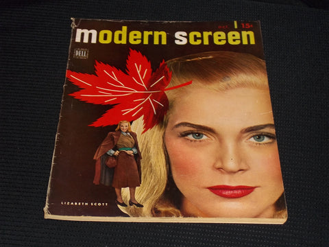 1947 OCTOBER MODERN SCREEN MAGAZINE - LIZABETH SCOTT FRONT COVER - E 15673