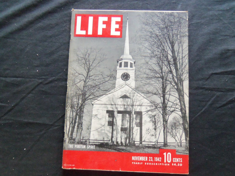 1942 NOVEMBER 23 LIFE MAGAZINE - NEW ENGLAND CHURCH - L 314