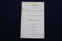 1839-40 PHILOMATHEAN SOCIETY MT. SAINT MARY'S COLLEGE SOFTCOVER -LOT OF 2- K 849
