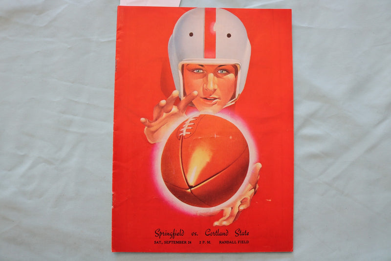 1949 SEPTEMBER 24 SPRINGFIELD VS. CORTLAND STATE FOOTBALL PROGRAM - K 3392
