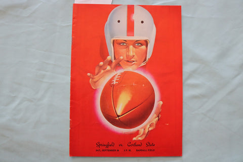 1949 SEPTEMBER 24 SPRINGFIELD VS. CORTLAND STATE FOOTBALL PROGRAM - K 3392