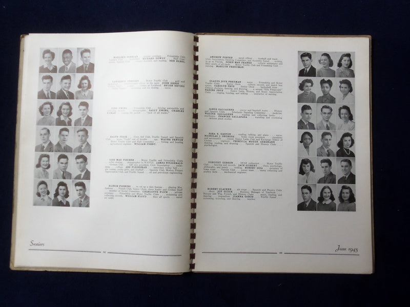 1943 THE PEABODY - PEABODY HIGH SCHOOL YEARBOOK - PITTSBURGH, PA - YB 3029