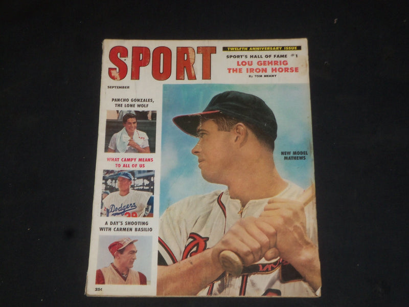 1958 SEPTEMBER SPORT MAGAZINE - EDDIE MATHEWS COVER - SP 8501