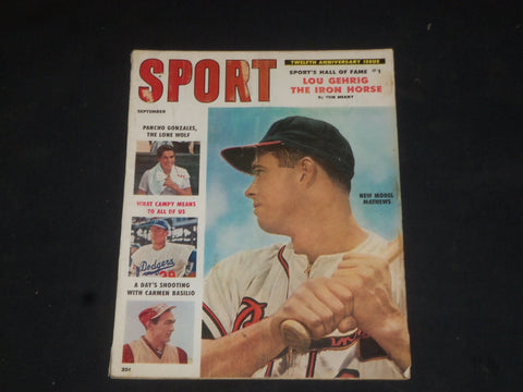 1958 SEPTEMBER SPORT MAGAZINE - EDDIE MATHEWS COVER - SP 8501