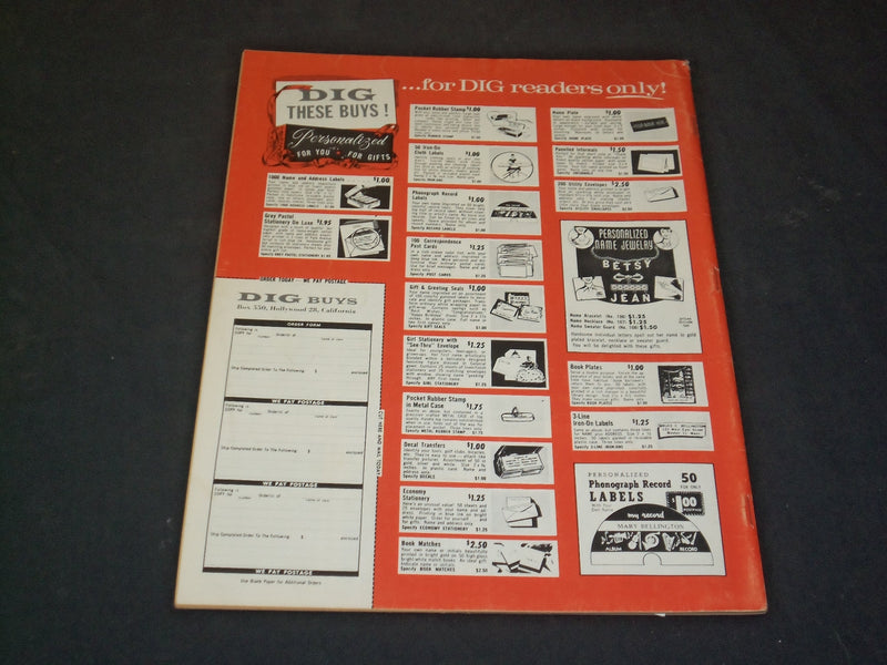 1963 APRIL DIG MAGAZINE - VINCE EDWARDS - SP 6500