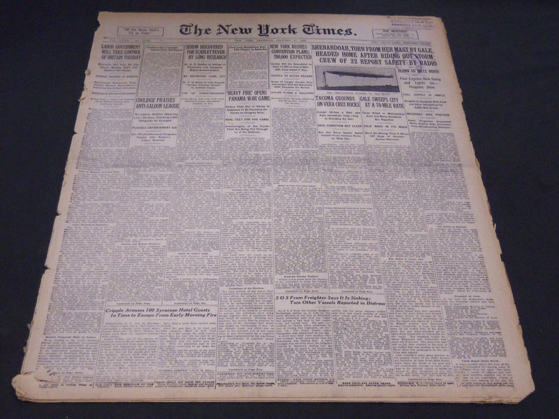 1924 JANUARY 17 NEW YORK TIMES - SERUM DISCOVERED FOR SCARLEY FEVER - NT 5105