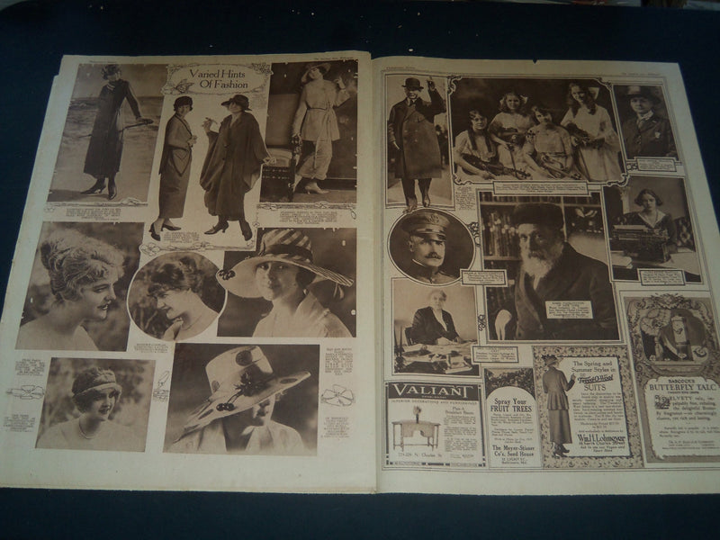 1919 APRIL 20 BALTIMORE SUN NEWSPAPER PICTURE SECTION - WAR MAP - NT 7374