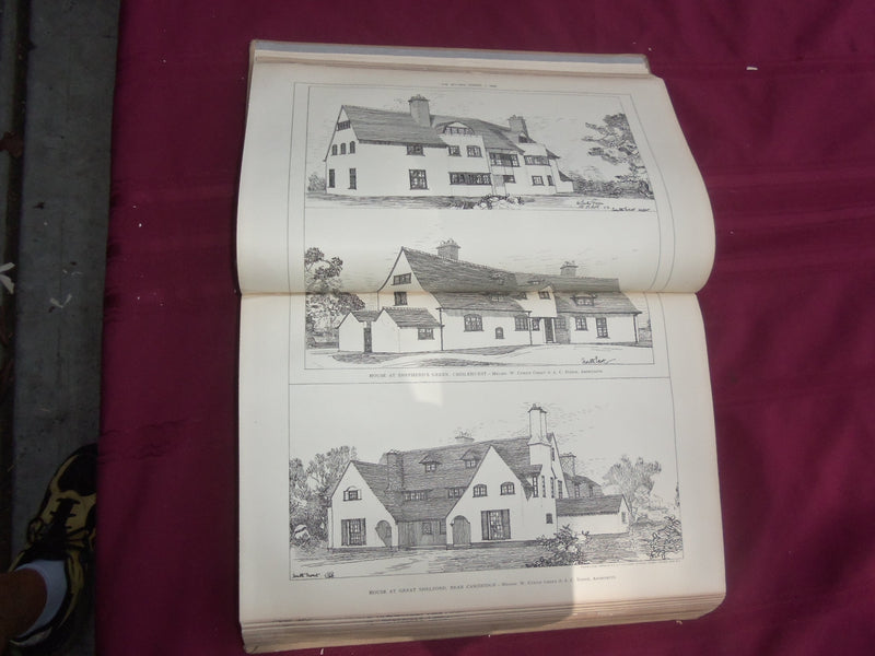1903 JAN-DEC THE BUILDER U. K. MAGAZINE BOUND VOLUMES - 2 VOLS - FOLD OUTS - C 9