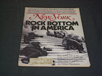 1974 AUGUST 5 NEW YORK MAGAZINE - ROCK BOTTOM IN AMERICA - SP 3837
