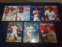 1999-2005 PHILADELPHIA PHILLIES OFFICIAL MAGAZINE - LOT OF 7 - ST 6822