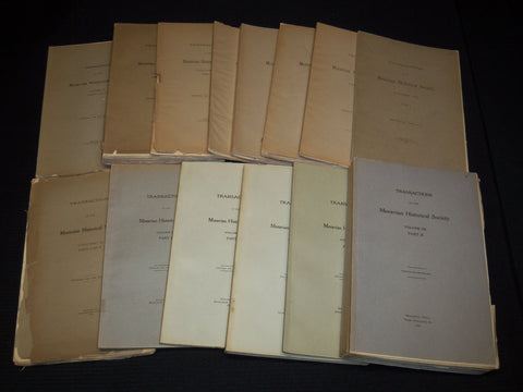 1902-1940 TRANSACTIONS OF THEMORAVIAN HISTORICAL SOCIETY LOT OF 15 - O 2930F