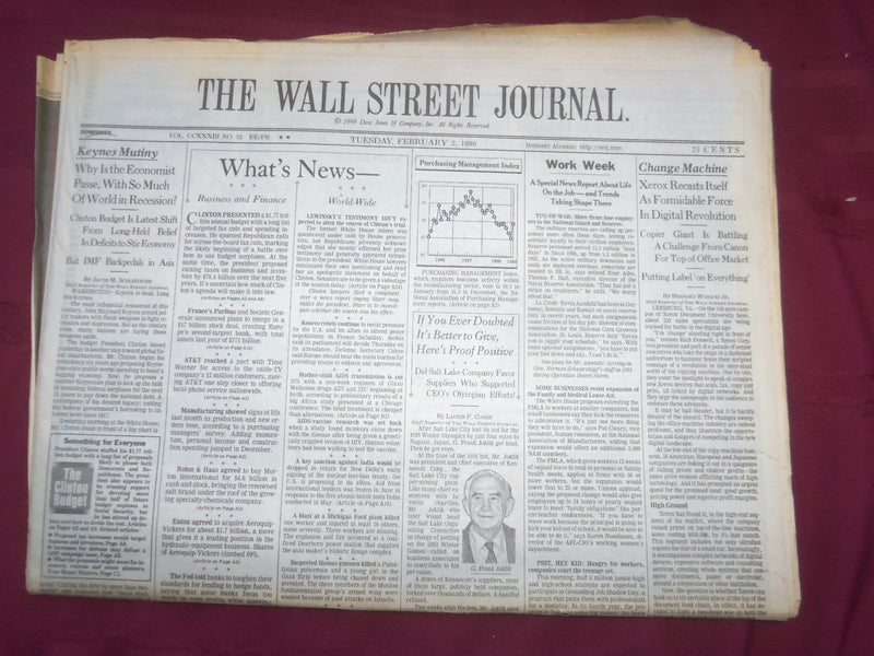1999 FEB 2 THE WALL STREET JOURNAL - XEROX RECASTS ITSELF IN DIGITAL REV- WJ 219