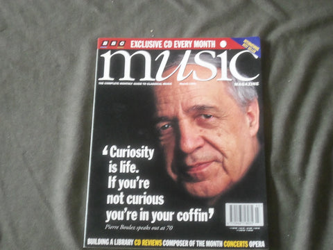 1995 MARCH MUSIC (CLASSICAL) MAGAZINE - PIERRE BOULEZ COVER - B 832