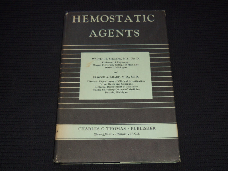 1948 HEMOSTATIC AGENTS HARDCOVER BOOK BY SEEGERS & SHARP - KD 7874