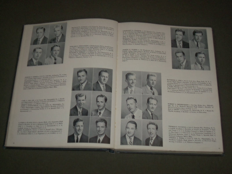 1952 THE BELLE AIR UNIVERSITY OF VILLANOVA YEARBOOK - GREAT PHOTOS - YB 1290