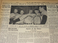 1936 WORLD SERIES YANKEES DEFEAT GIANTS 4-2 NEW YORK TIMES LOT OF 7 - NT XXXX
