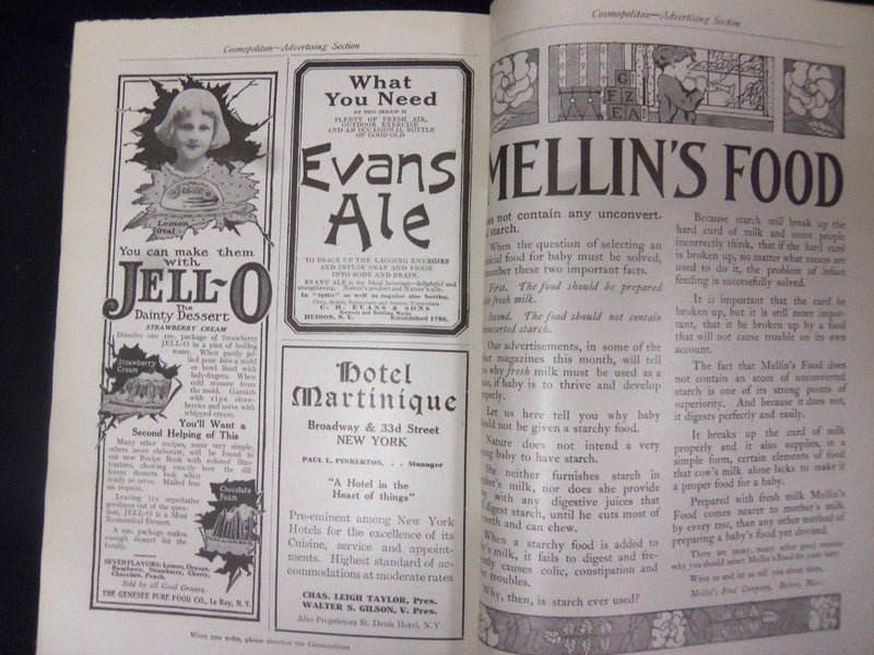 1908 JULY COSMOPOLITAN MAGAZINE - NICE COVER, ADS AND ARTICLES - ST 3023