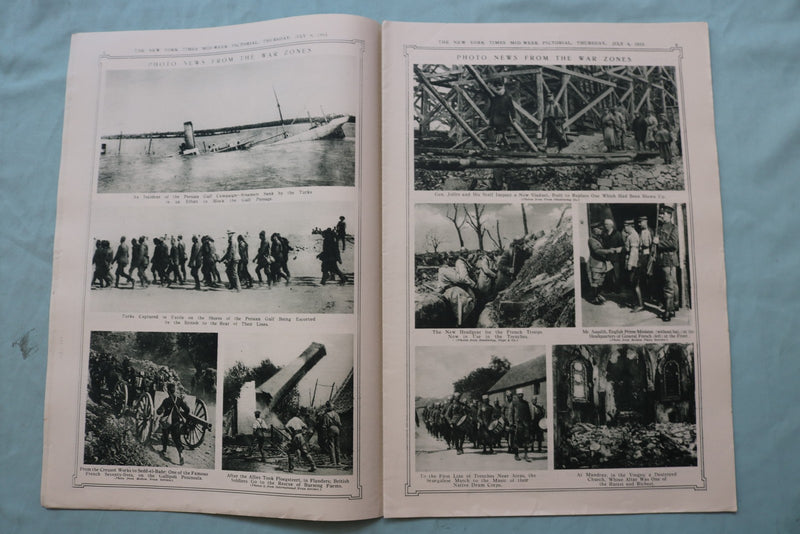 1915 JULY 8 NEW YORK TIMES MID-WEEK PICTORIAL - KAISER WITH HIS AIDE - NP 9144