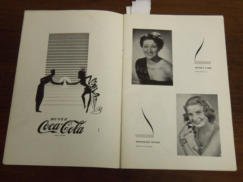 1954 CASINO DE PARIS FRENCH THEATRE PROGRAM W/ TICKET STUB - K 1089