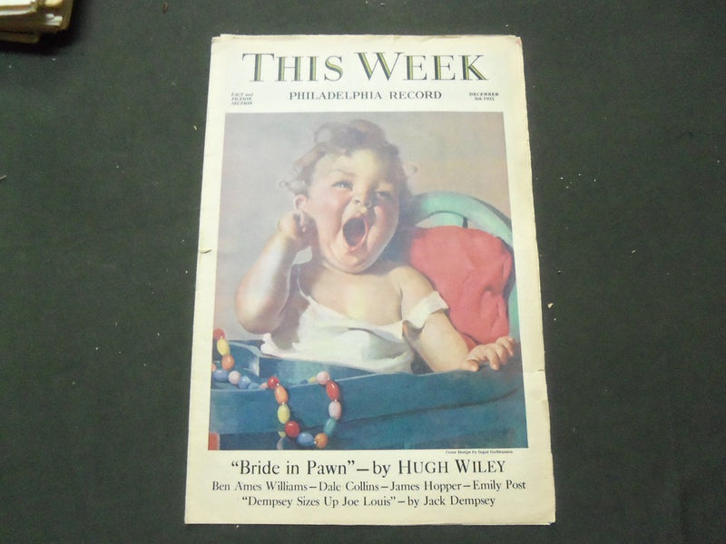 1935 DEC 8 THIS WEEK NEWSPAPER MAGAZINE SECTION JOE LOUIS JACK DEMPSEY - II 4216