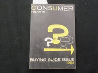 1958 CONSUMER REPORTS BUYING GUIDE ISSUE SOFTCOVER BOOK - J 9937